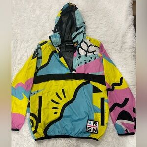 Reason Abstract Multicolor Windbreaker